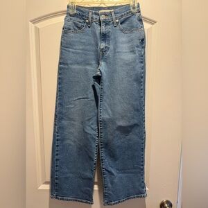 Levi’s wide leg high rise jeans denim W24 L27 like new